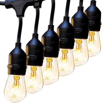 Stile natalizio 48ft S14 LED Edison Lampade a corda luci per interni esterni