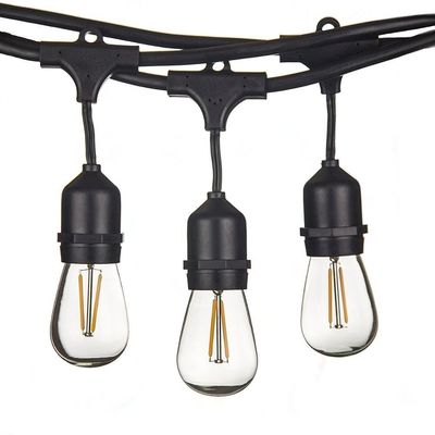 Stile natalizio 48ft S14 LED Edison Lampade a corda luci per interni esterni