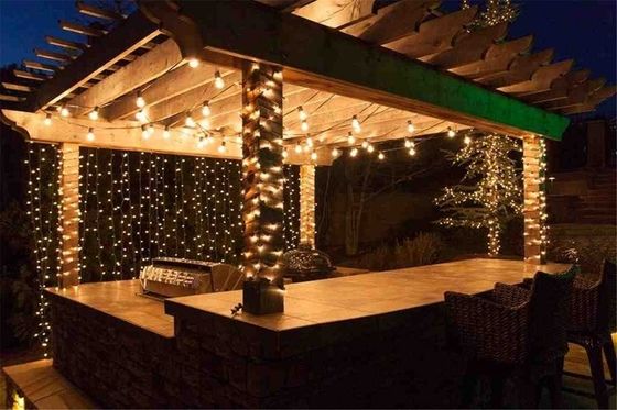 Fabbrica 500m Connettore solare a LED per esterni luce a corda Temperatura di lavoro -20-40 C