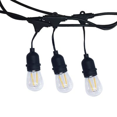 PVC 10M 10 Lampade esterne a prova d'acqua Stringa di luce per tende o patio