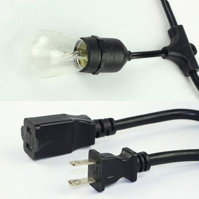 PVC 10M 10 Lampade esterne a prova d'acqua Stringa di luce per tende o patio