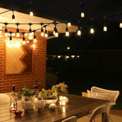 PVC 10M 10 Lampade esterne a prova d'acqua Stringa di luce per tende o patio