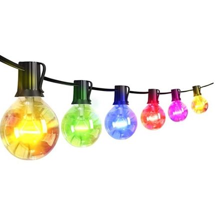 Luce a corda esterna da 30 ft a cambiamento di colore impermeabile con funzione dimmabile