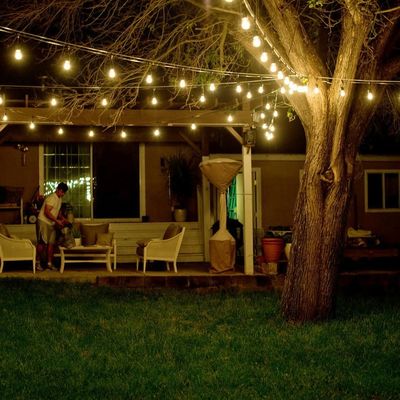 Festoon Outdoor Globe Lamp Garland B22 E27 Socket String Light 220v
