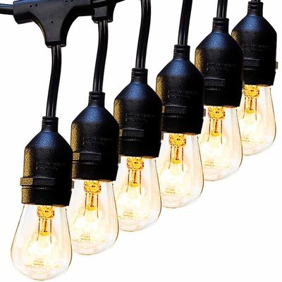 25ft 48ft lampadina trasparente LED G40 Globe Solar LED String Lights per la decorazione delle vacanze